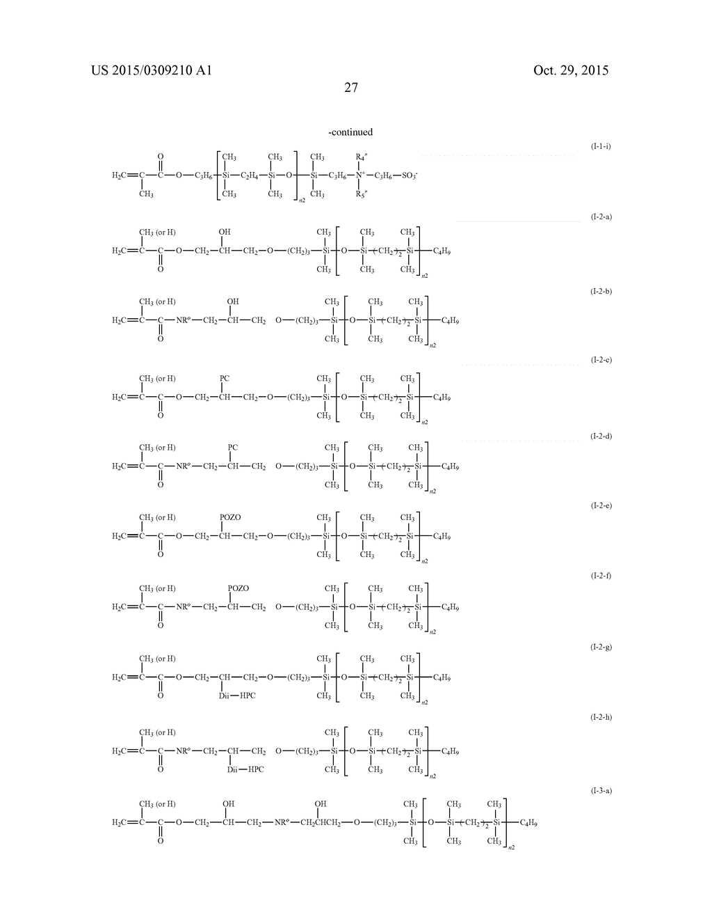 HYDROPHILIZED CARBOSILOXANE VINYLIC MONOMERS - diagram, schematic, and image 28