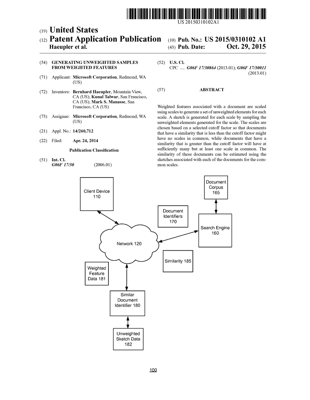 GENERATING UNWEIGHTED SAMPLES FROM WEIGHTED FEATURES - diagram, schematic, and image 01