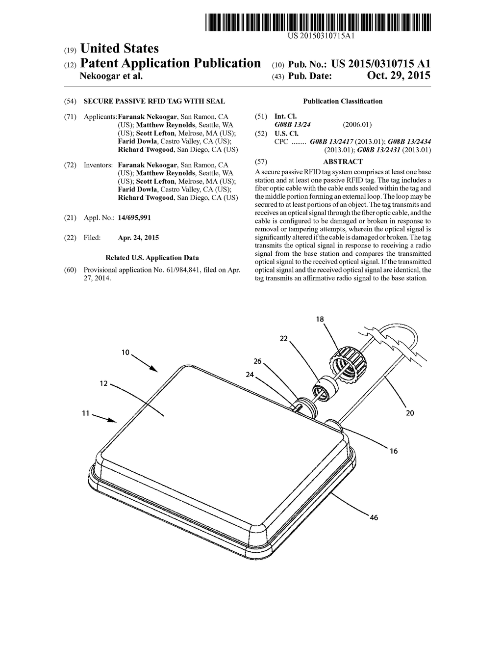 SECURE PASSIVE RFID TAG WITH SEAL - diagram, schematic, and image 01