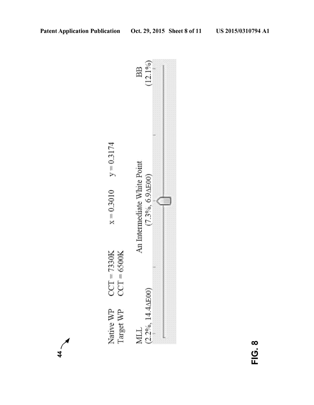 GRAPHICAL ELEMENTS FOR WHITE-POINT CALIBRATION AND ADJUSTMENT TECHNIQUES     FOR DISPLAYS - diagram, schematic, and image 09