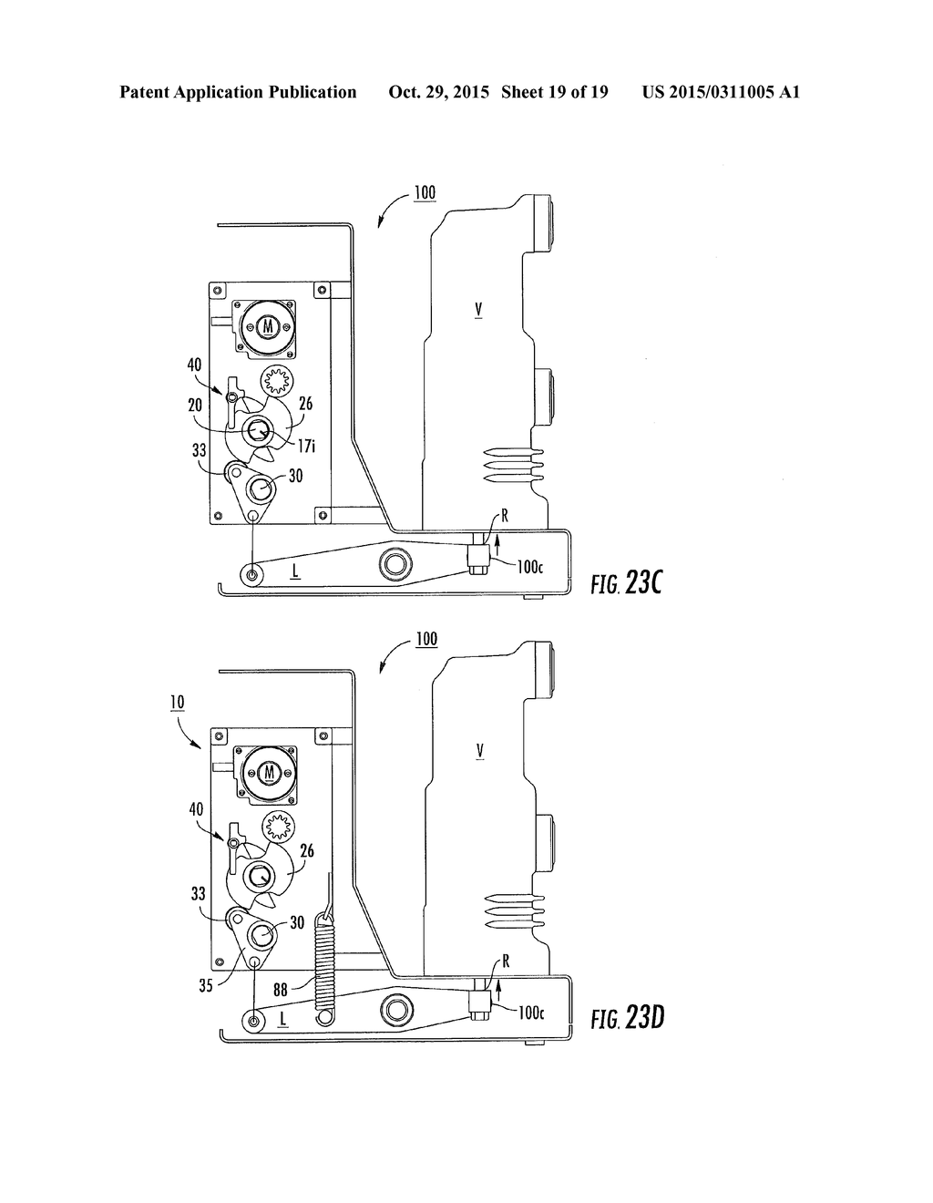 CIRCUIT BREAKERS WITH CLOCK SPRING DRIVES AND/OR MULTI-LOBE DRIVE CAMS AND     RELATED ACTUATORS AND METHODS - diagram, schematic, and image 20