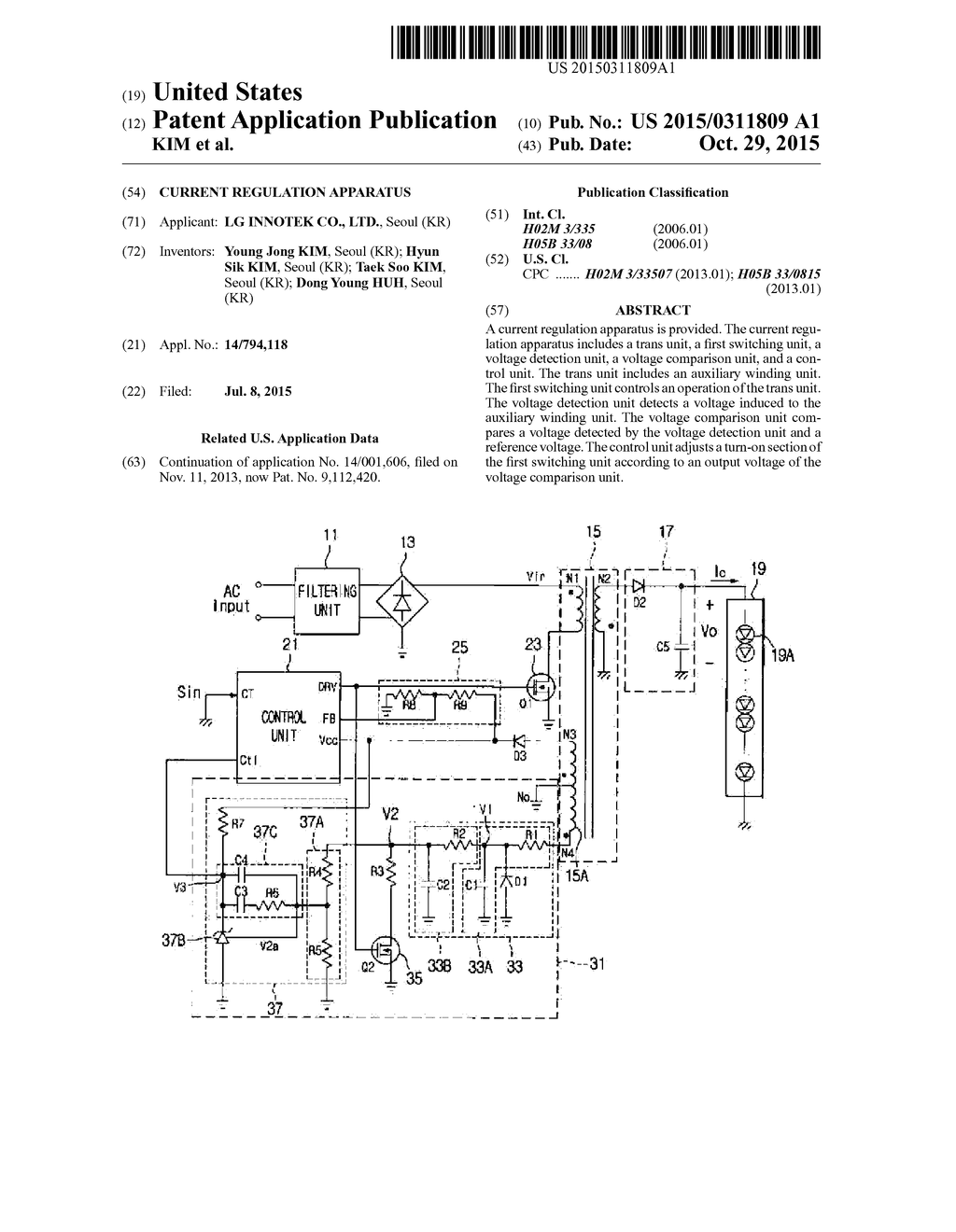 CURRENT REGULATION APPARATUS - diagram, schematic, and image 01