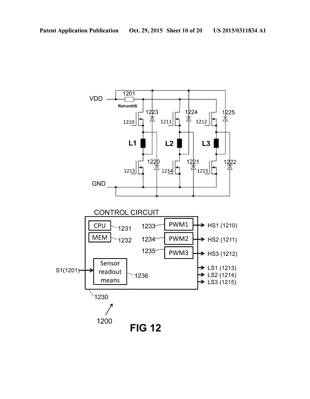 CONTROL CIRCUIT AND METHOD FOR CONTROLLING A MULTIPHASE MOTOR - diagram, schematic, and image 11