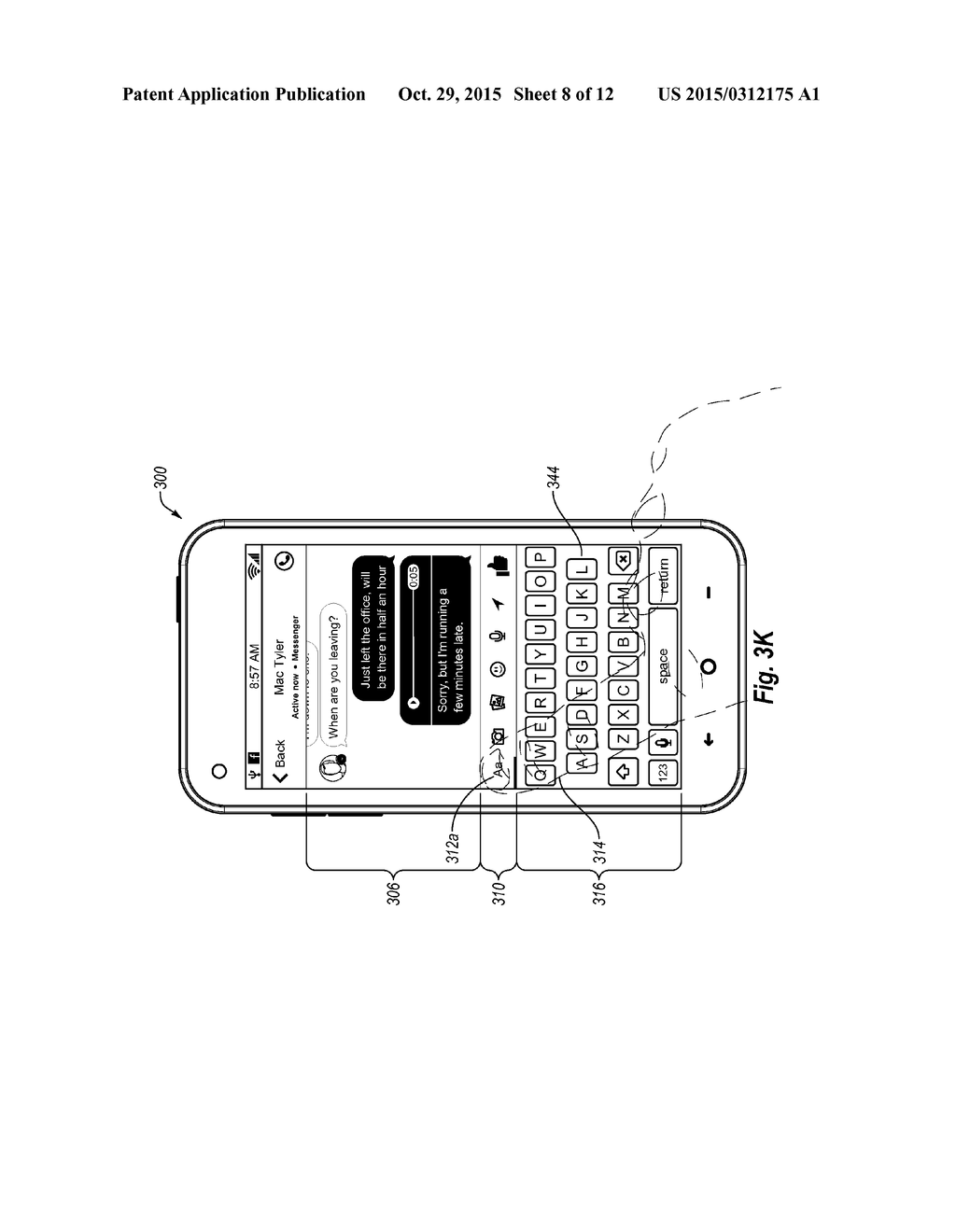 PROVIDING INTELLIGENT TRANSCRIPTIONS OF SOUND MESSAGES IN A MESSAGING     APPLICATION - diagram, schematic, and image 09