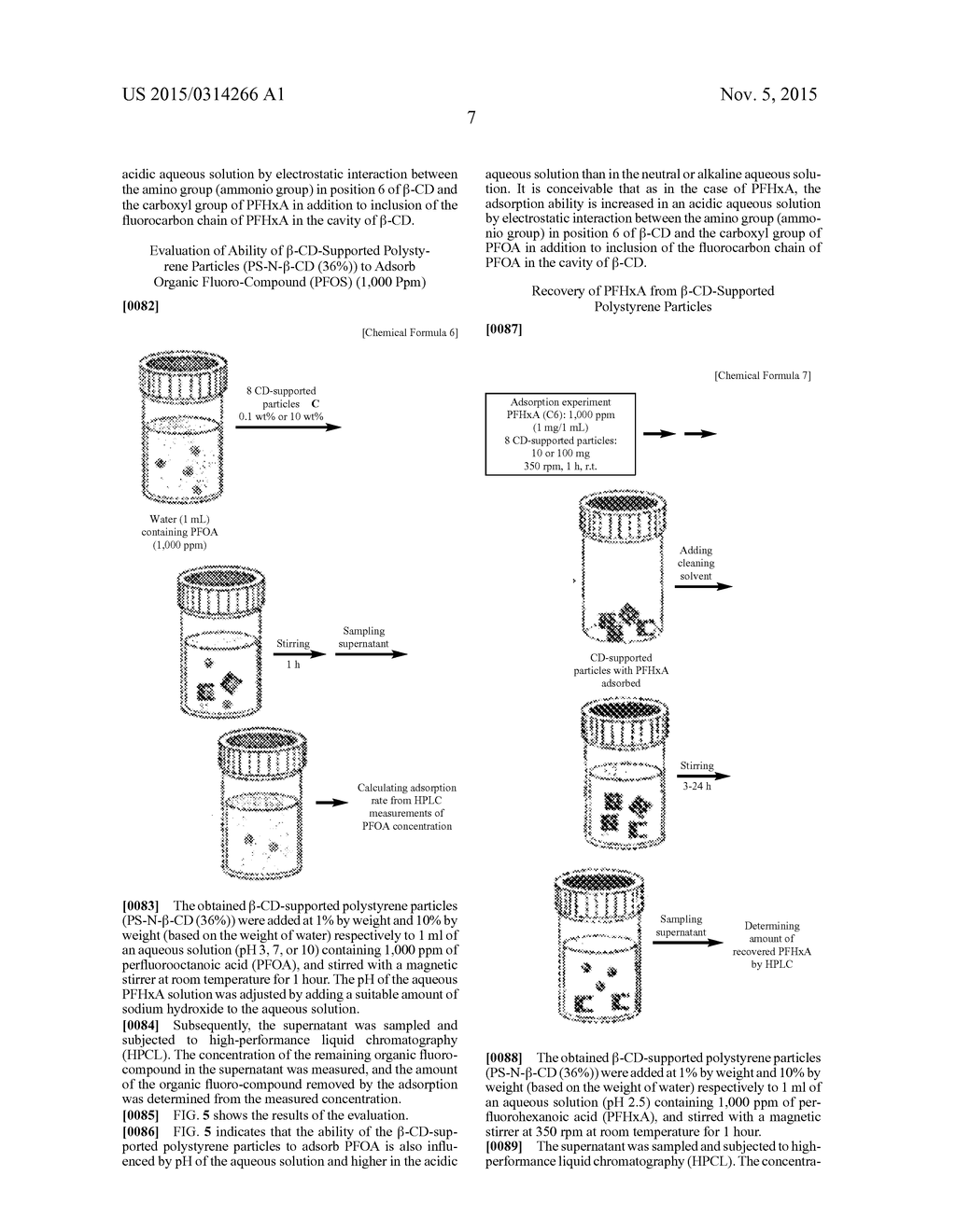 ADSORBENT FOR ORGANIC FLUORO-COMPOUND COMPRISING CYCLODEXTRIN-SUPPORTED     POLYMER - diagram, schematic, and image 14