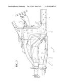 SUBFRAME FOR VEHICLE INCLUDING LEVER FOR DETACHING SUBFRAME FROM UNDERBODY     DURING FRONT IMPACT diagram and image