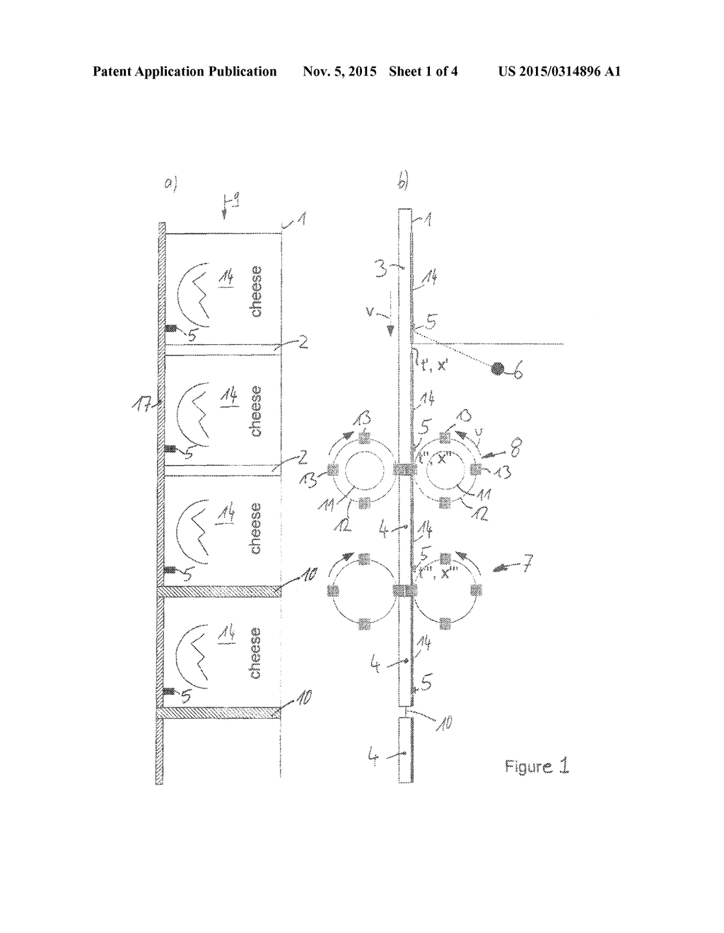 METHOD FOR SEPARATING PORTIONS OF A FOOD MASS - diagram, schematic, and image 02