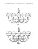 Chandelier with Counterweight Height Adjustment System diagram and image