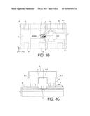 DEVICE COMPRISING A FLUID CHANNEL PROVIDED WITH AT LEAST ONE MICRO OR     NANOELECTRONIC SYSTEM AND METHOD FOR CARRYING OUT SUCH A DEVICE diagram and image