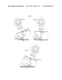 TRACKING DEVICE COMPRISING A RECEIVING STRUCTURE WHICH CAN BE ADJUSTED     ABOUT AT LEAST ONE AXIS, FOR MOUNTING AT LEAST ONE ELEMENT THAT IS     SENSITIVE TO ELECTROMAGNETIC WAVES AND HAS A PREFERENTIAL RADIATION     DIRECTION diagram and image