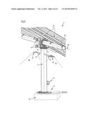 TRACKING DEVICE COMPRISING A RECEIVING STRUCTURE WHICH CAN BE ADJUSTED     ABOUT AT LEAST ONE AXIS, FOR MOUNTING AT LEAST ONE ELEMENT THAT IS     SENSITIVE TO ELECTROMAGNETIC WAVES AND HAS A PREFERENTIAL RADIATION     DIRECTION diagram and image