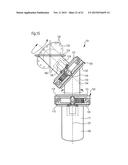 TRACKING DEVICE COMPRISING A RECEIVING STRUCTURE WHICH CAN BE ADJUSTED     ABOUT AT LEAST ONE AXIS, FOR MOUNTING AT LEAST ONE ELEMENT THAT IS     SENSITIVE TO ELECTROMAGNETIC WAVES AND HAS A PREFERENTIAL RADIATION     DIRECTION diagram and image