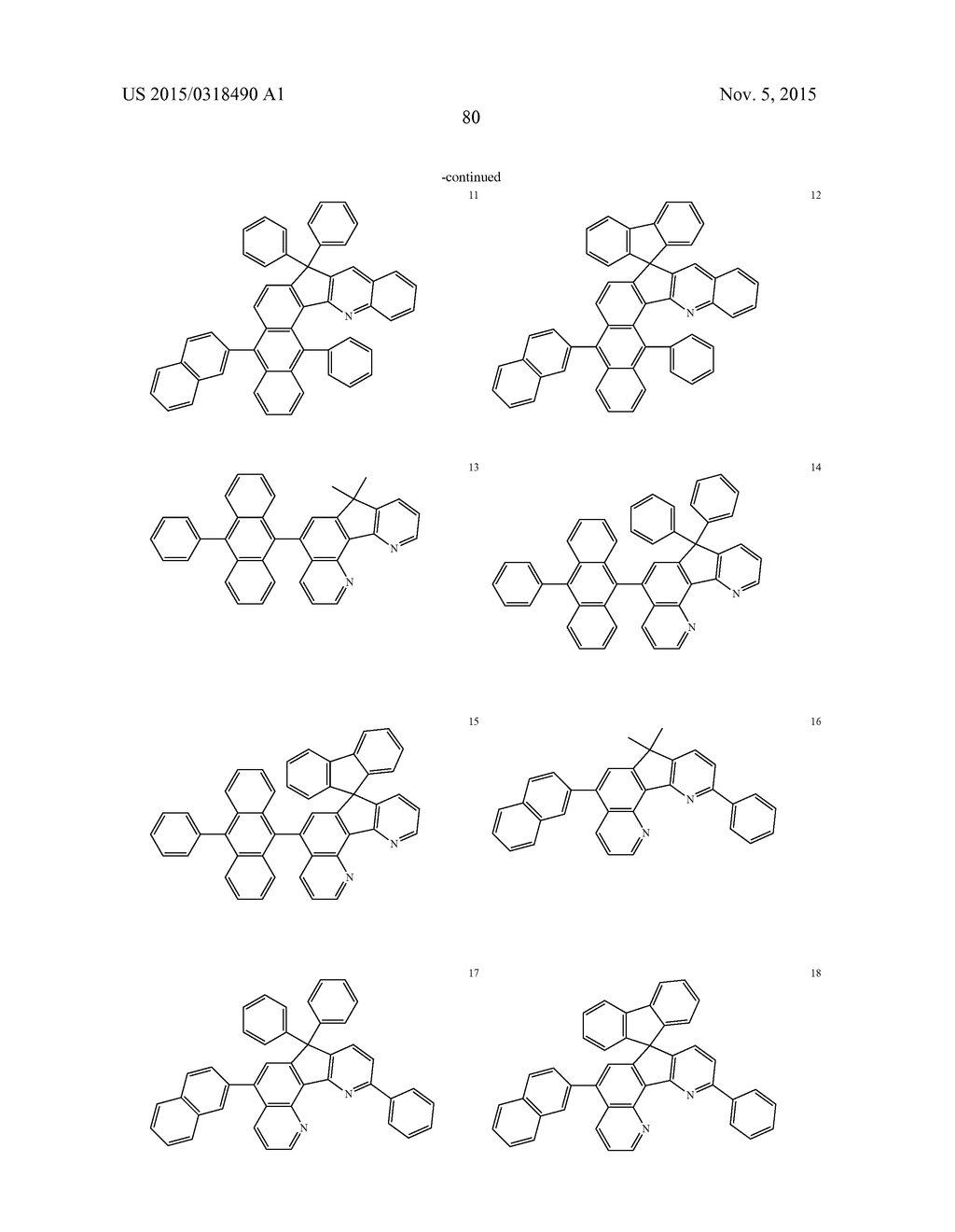 CONDENSED CYCLIC COMPOUND AND ORGANIC LIGHT-EMITTING DEVICE COMPRISING THE     SAME - diagram, schematic, and image 82