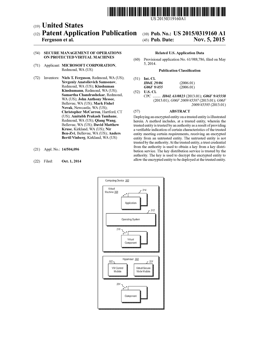 Secure Management of Operations on Protected Virtual Machines - diagram, schematic, and image 01