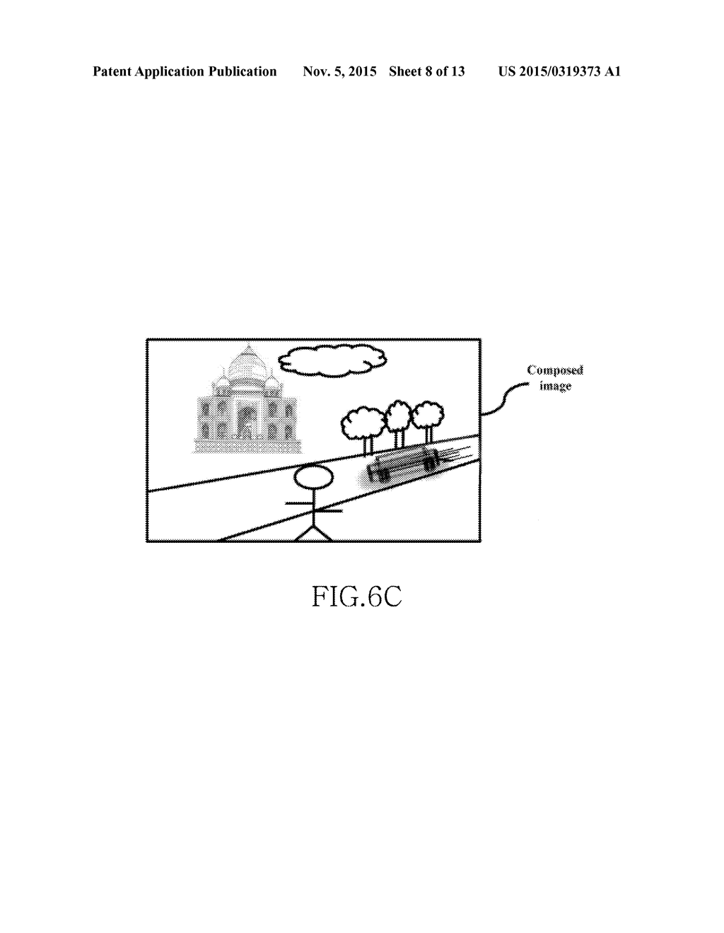 METHOD AND DEVICE TO COMPOSE AN IMAGE BY ELIMINATING ONE OR MORE MOVING     OBJECTS - diagram, schematic, and image 09
