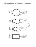 WAIST-TO-SIDE SILHOUETTES OF ADULT DISPOSABLE ABSORBENT ARTICLES AND     ARRAYS diagram and image