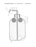 METHOD AND A SYSTEM FOR PRESSURISING AND DISPENSING FLUID PRODUCTS STORED     IN A BOTTLE, CAN, CONTAINER OR SIMILAR DEVICE diagram and image