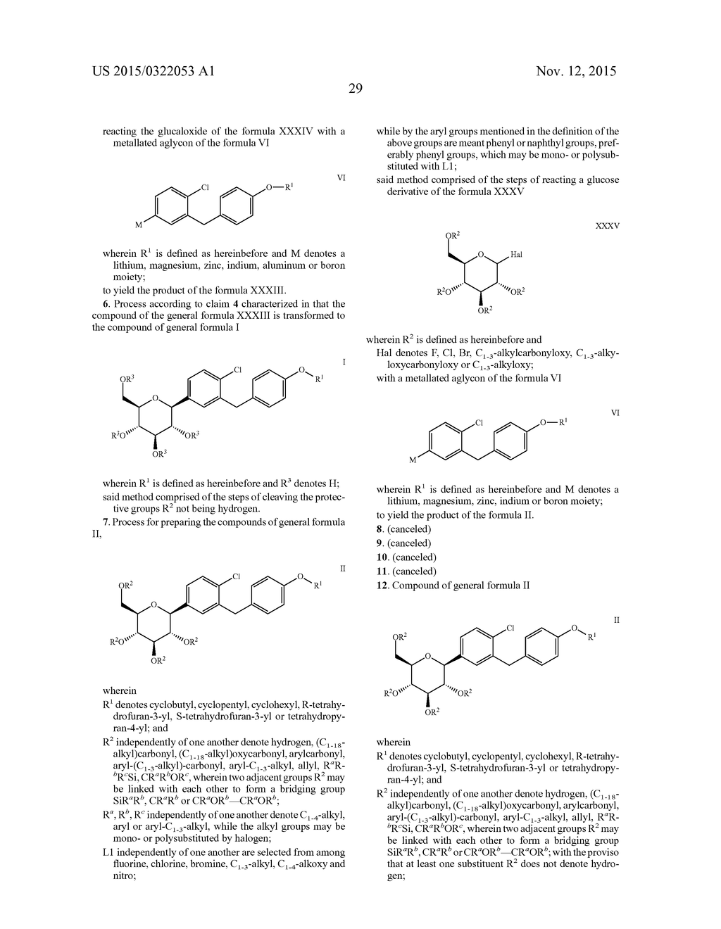 PROCESSES FOR PREPARING OF GLUCOPYRANOSYL-SUBSTITUTED BENZYL-BENZENE     DERIVATIVES AND INTERMEDIATES THEREIN - diagram, schematic, and image 30