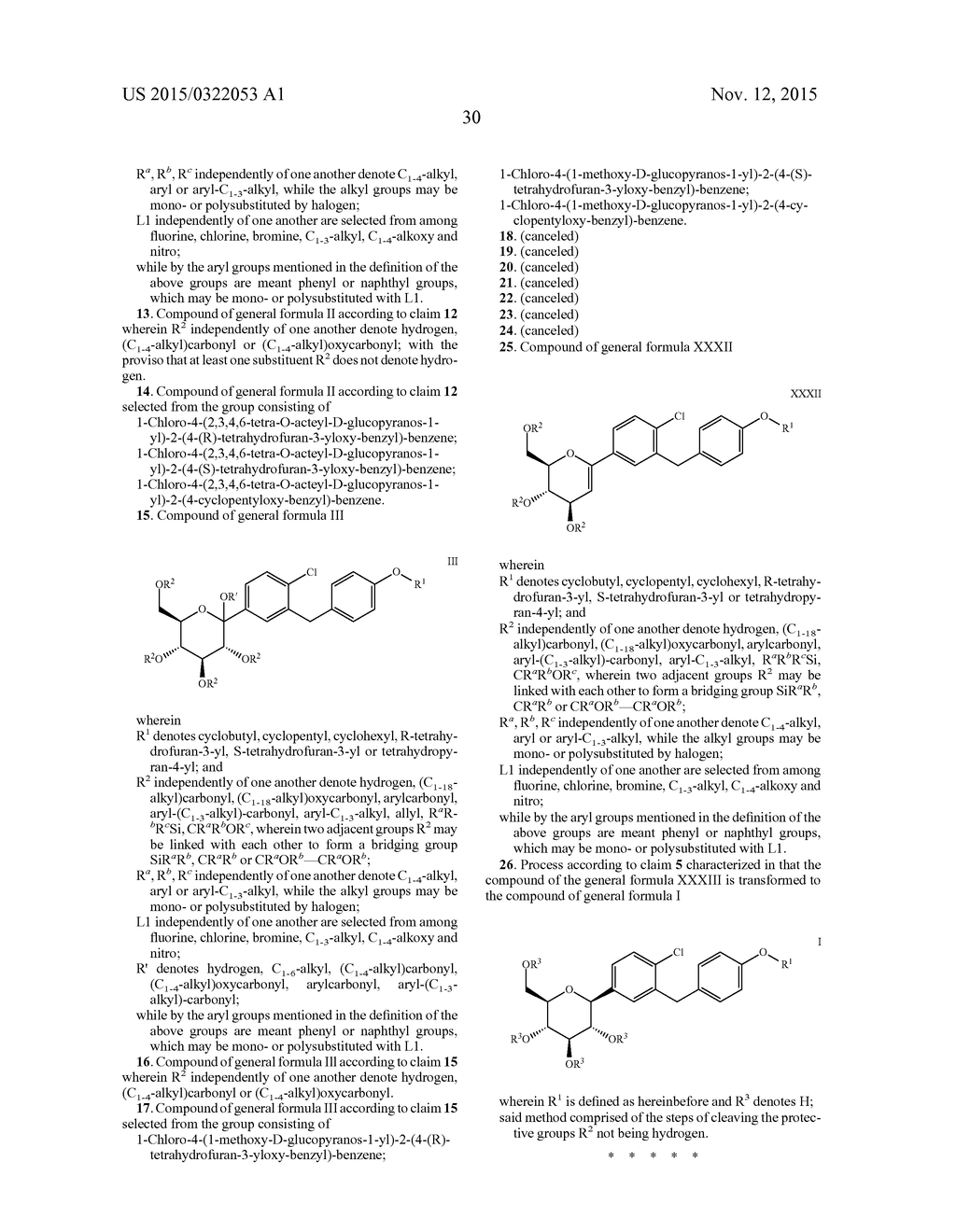 PROCESSES FOR PREPARING OF GLUCOPYRANOSYL-SUBSTITUTED BENZYL-BENZENE     DERIVATIVES AND INTERMEDIATES THEREIN - diagram, schematic, and image 31