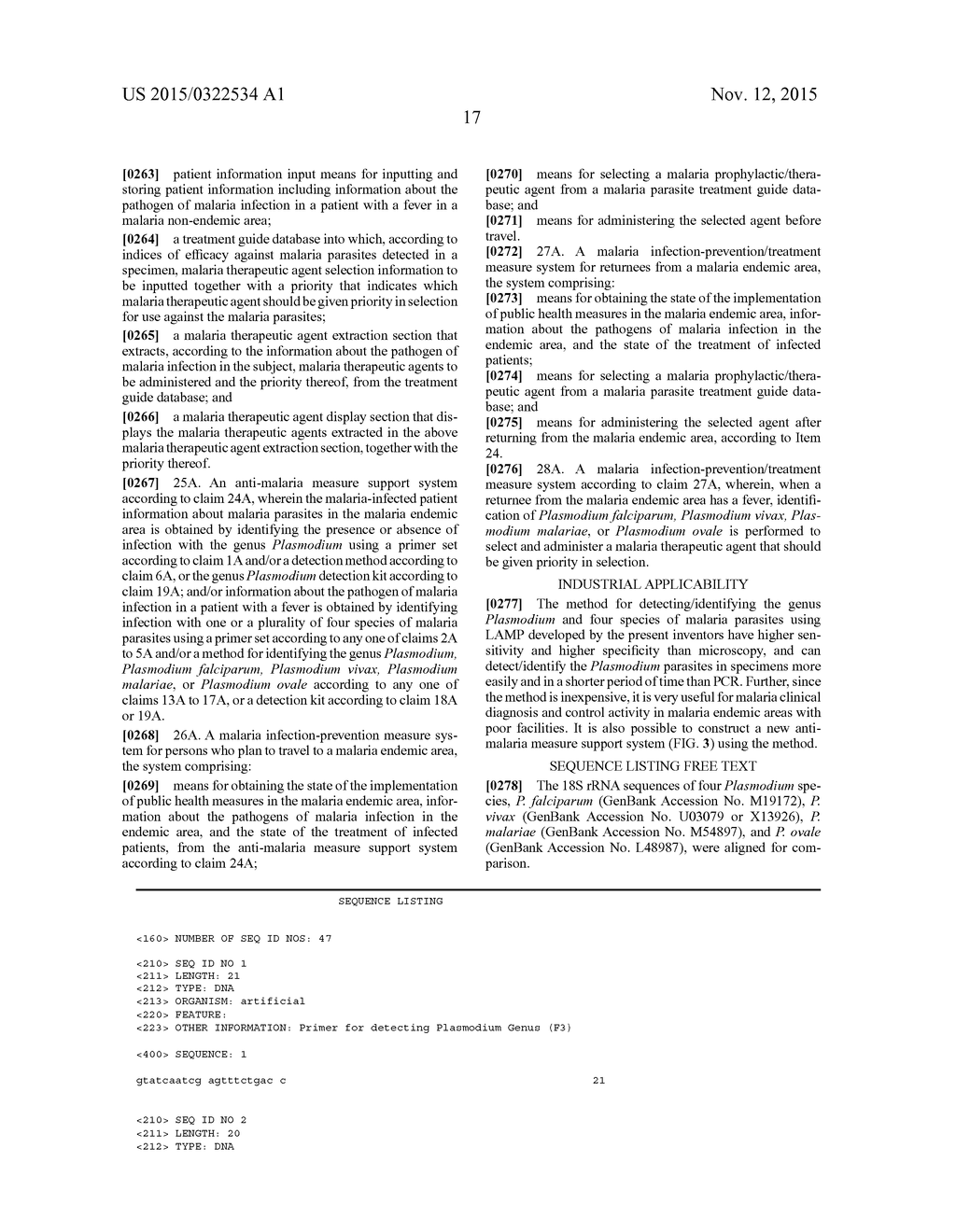 PRIMERS FOR DETECTING PLASMODIUM - diagram, schematic, and image 21