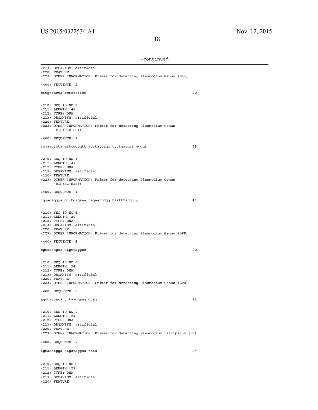 PRIMERS FOR DETECTING PLASMODIUM - diagram, schematic, and image 22