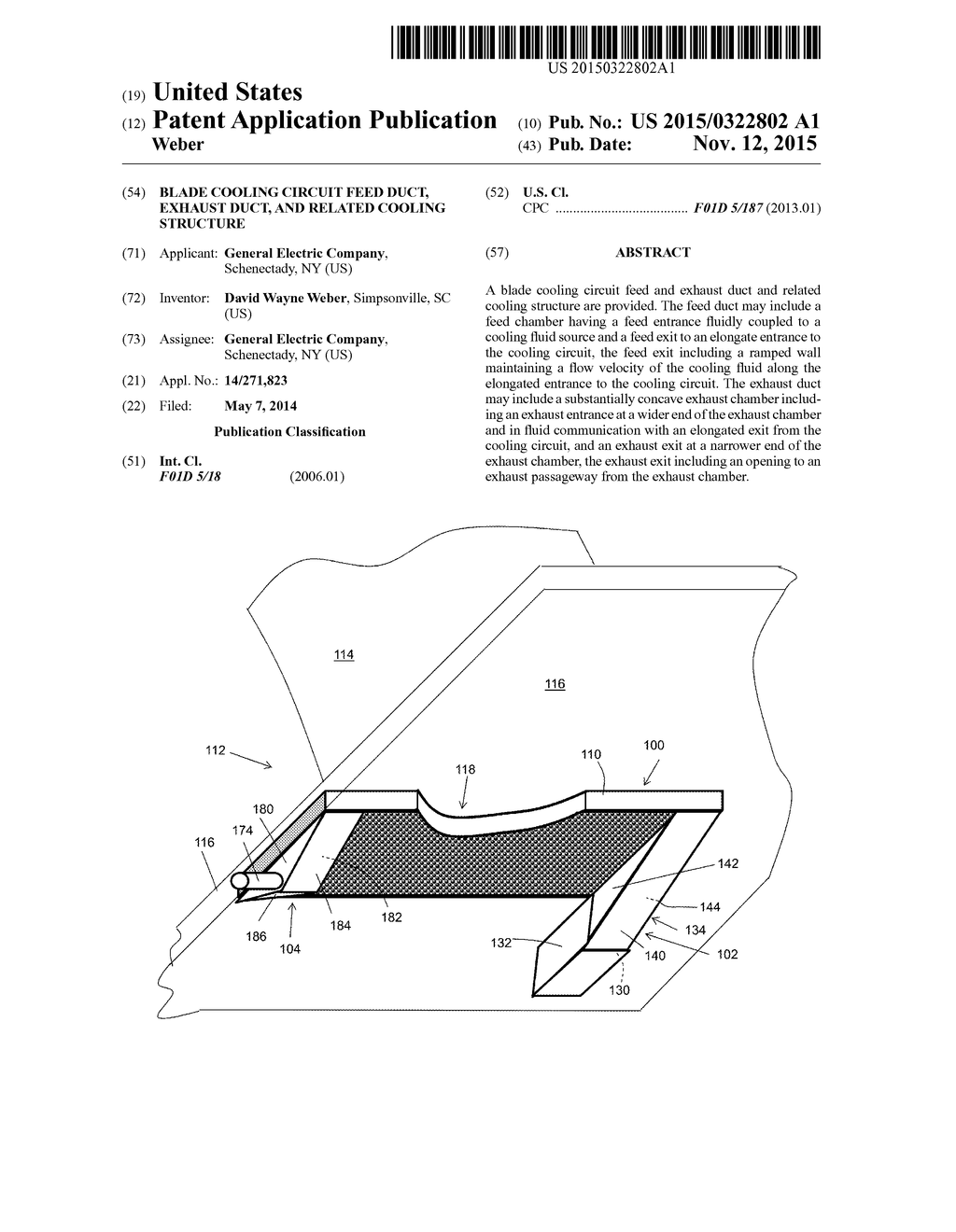 BLADE COOLING CIRCUIT FEED DUCT, EXHAUST DUCT, AND RELATED COOLING     STRUCTURE - diagram, schematic, and image 01