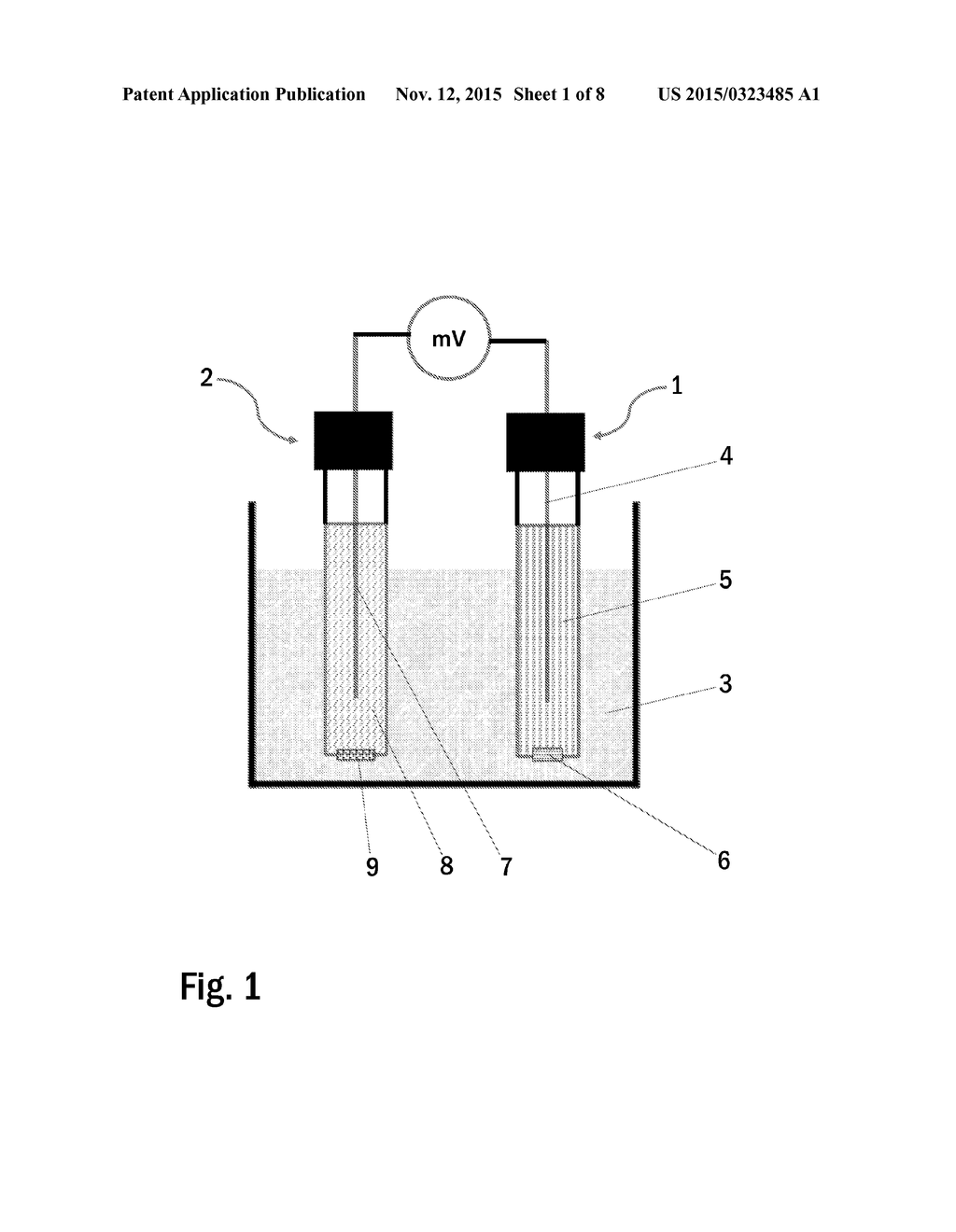 A REFERENCE ELECTRODE AND AN ARRANGEMENT FOR AN ELECTROCHEMICAL     MEASUREMENT - diagram, schematic, and image 02