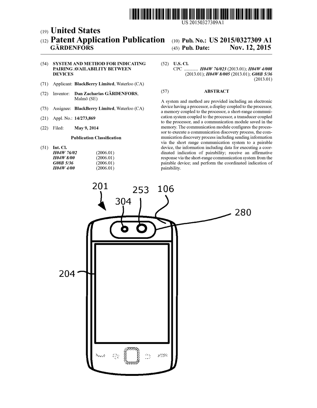 SYSTEM AND METHOD FOR INDICATING PAIRING AVAILABILITY BETWEEN DEVICES - diagram, schematic, and image 01