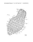 SOLE WITH PROJECTIONS AND ARTICLE OF FOOTWEAR diagram and image