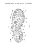 SOLE WITH PROJECTIONS AND ARTICLE OF FOOTWEAR diagram and image