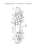 SOLE WITH PROJECTIONS AND ARTICLE OF FOOTWEAR diagram and image