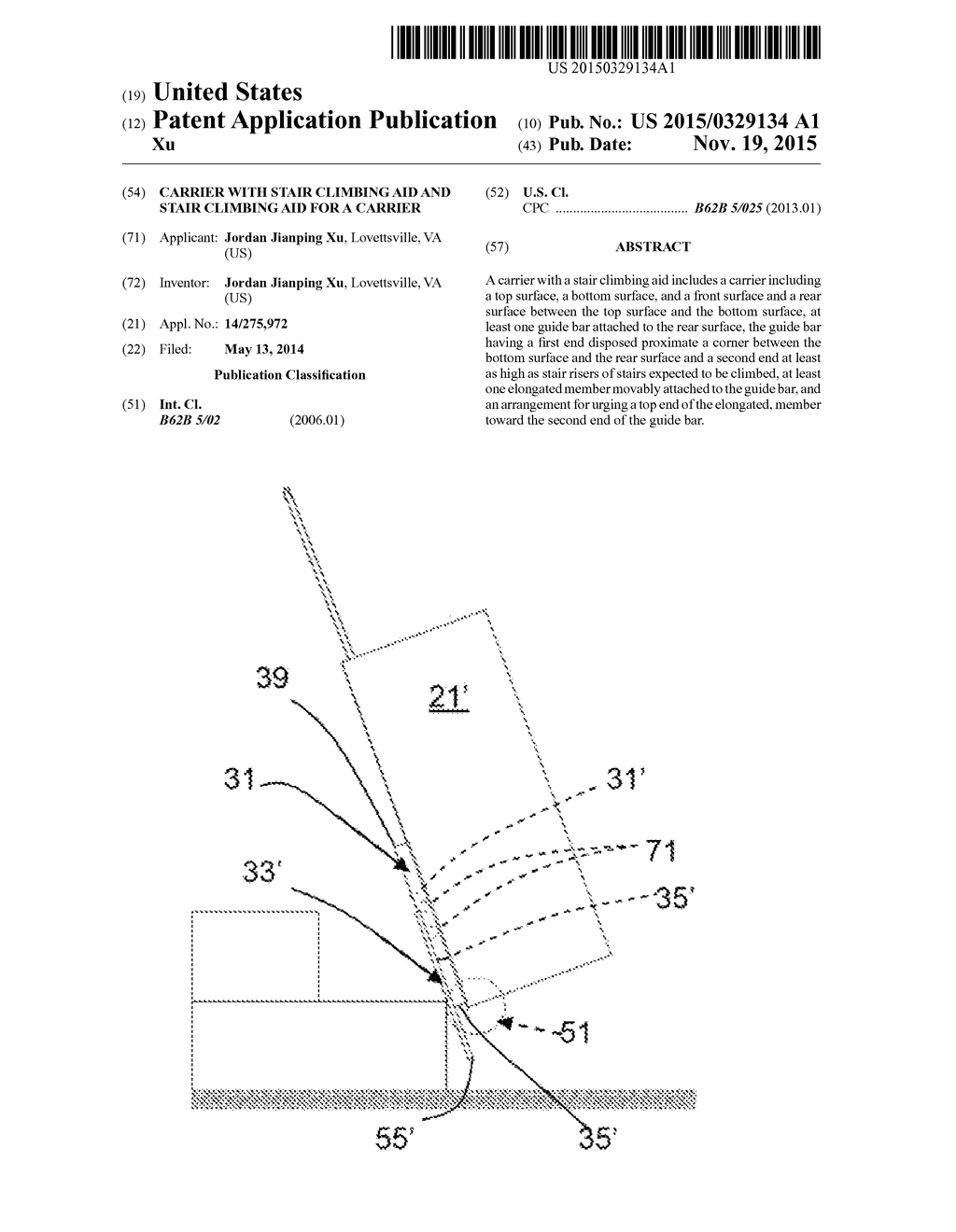 CARRIER WITH STAIR CLIMBING AID AND STAIR CLIMBING AID FOR A CARRIER - diagram, schematic, and image 01