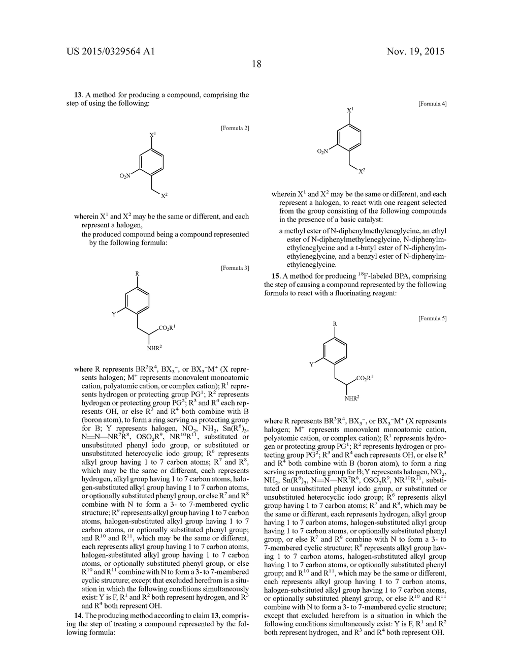 CHIRAL 4-BORONOPHENYLALANINE (BPA) DERIVATIVE AND METHOD FOR PRODUCING     SAME, AND METHOD FOR PRODUCING 18F-LABELED BPA USING SAID DERIVATIVE - diagram, schematic, and image 19