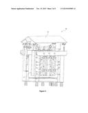 DEVICE FOR VERTICAL GALVANIC METAL, PREFERABLY COPPER, DEPOSITION ON A     SUBSTRATE AND A CONTAINER SUITABLE FOR RECEIVING SUCH A DEVICE diagram and image