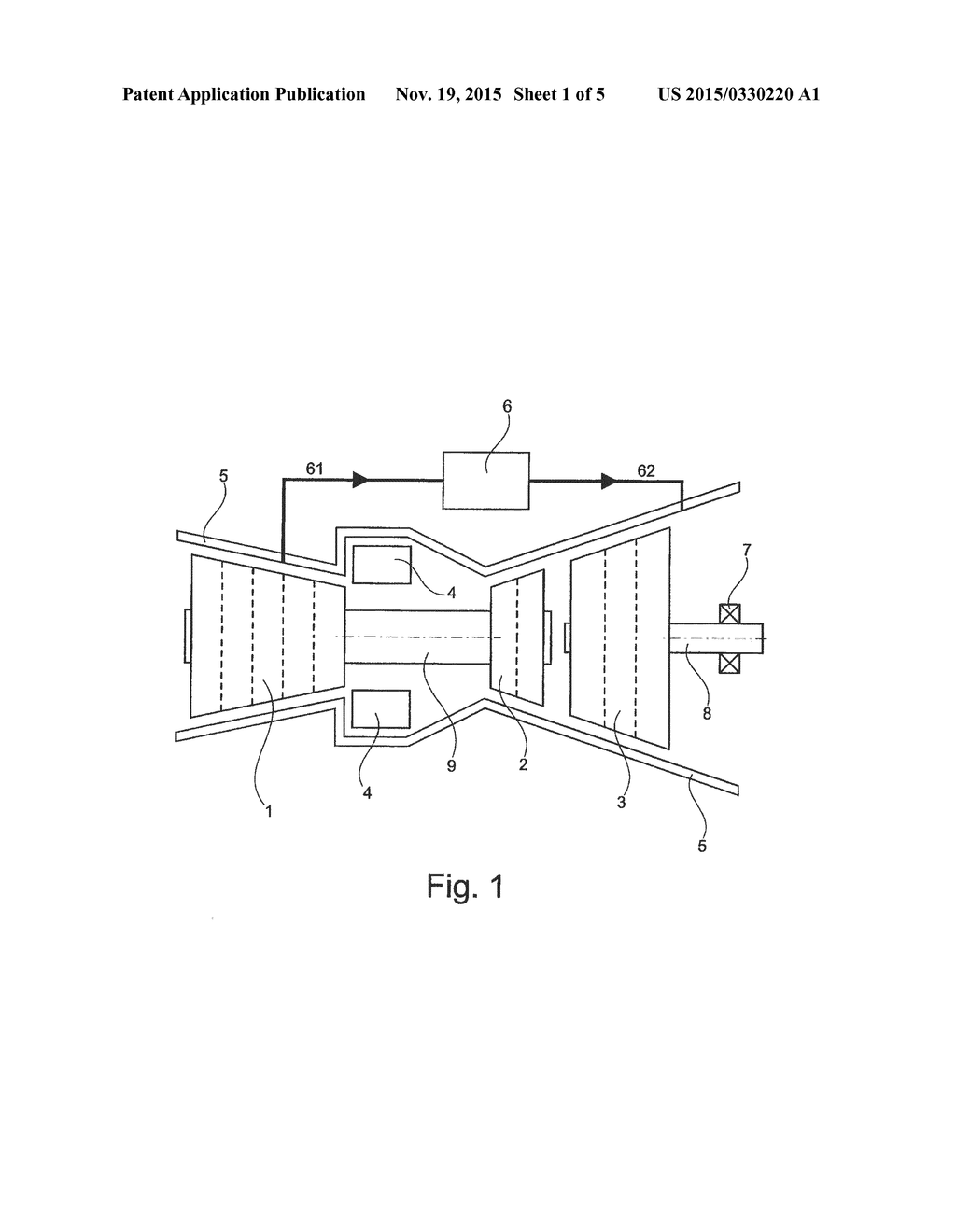 METHOD FOR BALANCING THRUST, TURBINE AND TURBINE ENGINE - diagram, schematic, and image 02