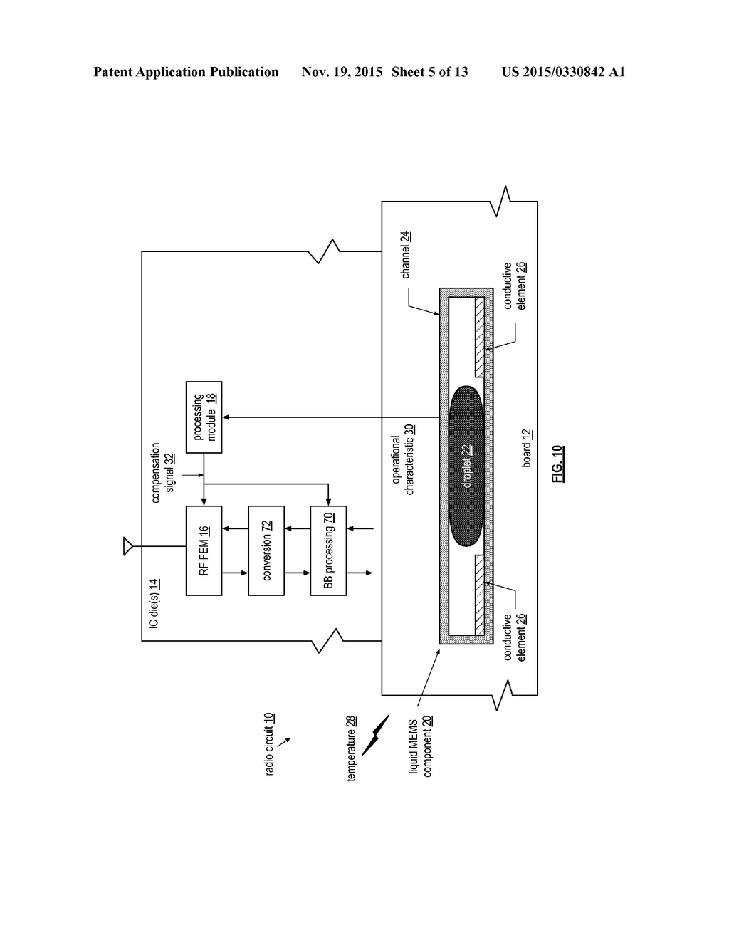 Radio Circuits and Components Thereof Including Temperature Responsive     Liquid MEMS - diagram, schematic, and image 06