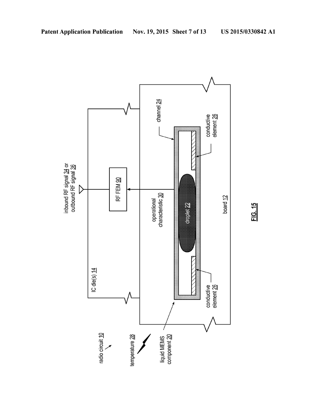 Radio Circuits and Components Thereof Including Temperature Responsive     Liquid MEMS - diagram, schematic, and image 08