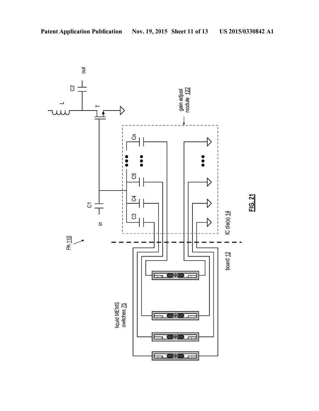 Radio Circuits and Components Thereof Including Temperature Responsive     Liquid MEMS - diagram, schematic, and image 12