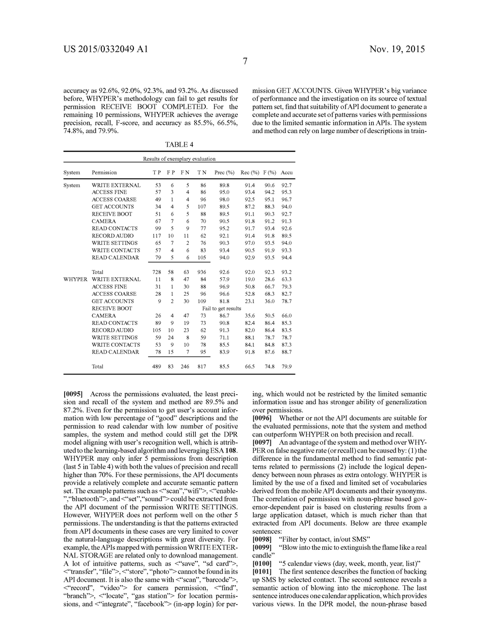 SYSTEM AND METHOD FOR DETERMINING DESCRIPTION-TO-PERMISSION FIDELITY IN     MOBILE APPLICATIONS - diagram, schematic, and image 12