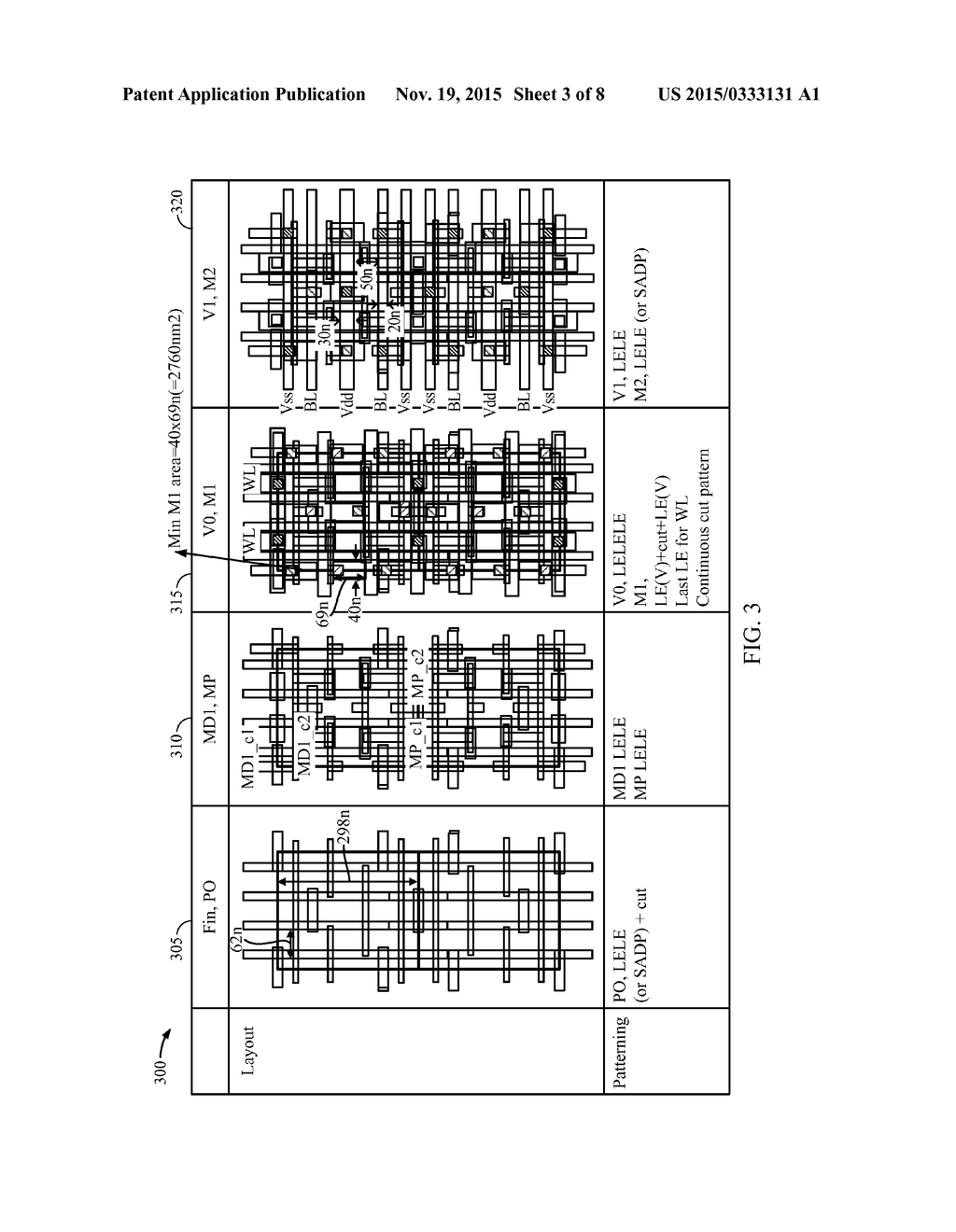 HIGH DENSITY STATIC RANDOM ACCESS MEMORY ARRAY HAVING ADVANCED METAL     PATTERNING - diagram, schematic, and image 04