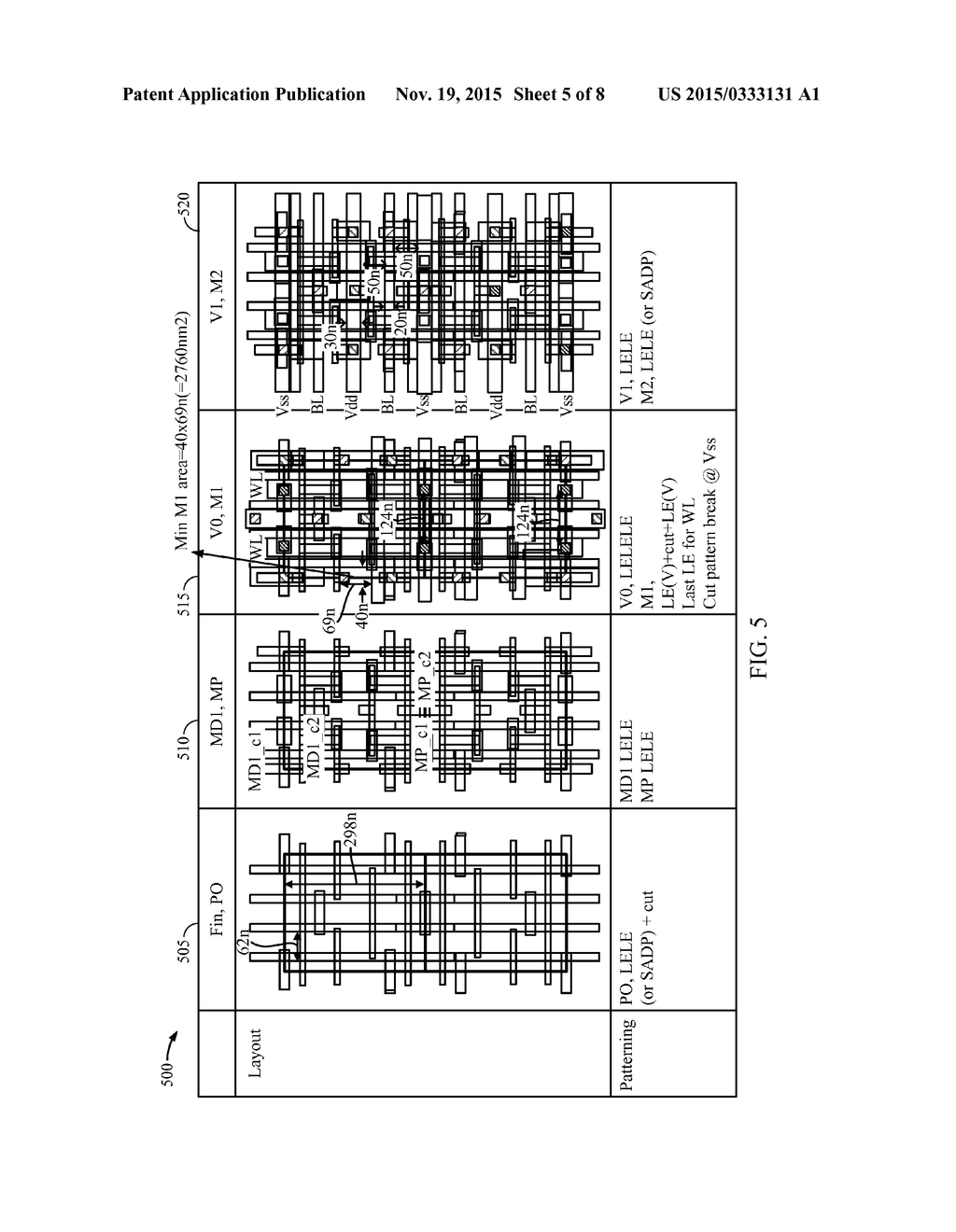 HIGH DENSITY STATIC RANDOM ACCESS MEMORY ARRAY HAVING ADVANCED METAL     PATTERNING - diagram, schematic, and image 06