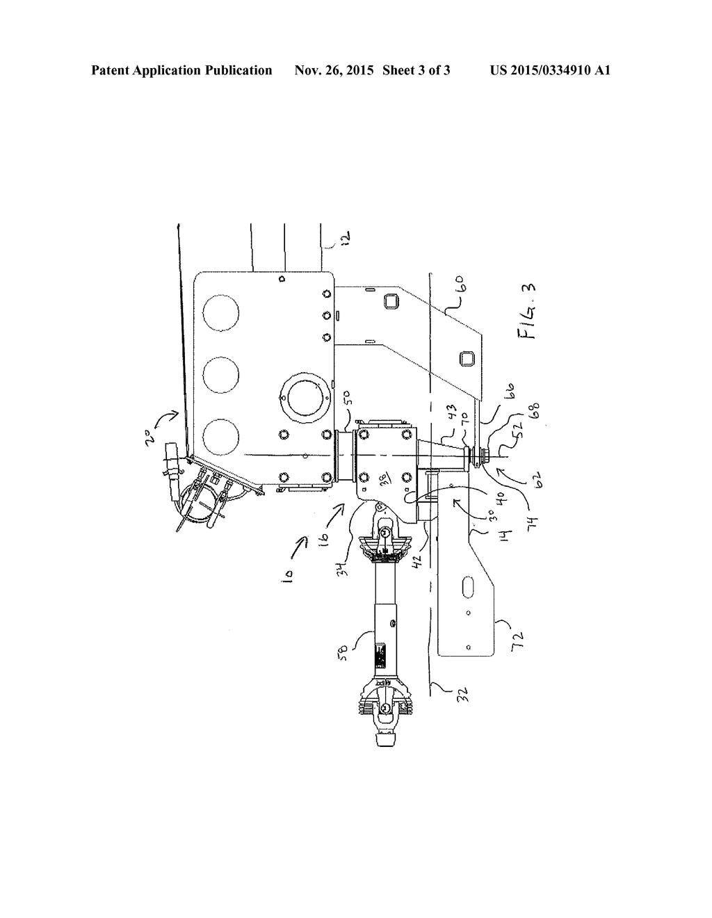 Swivel Drawbar Hitch Mechanism for Pull-Type Implement - diagram, schematic, and image 04