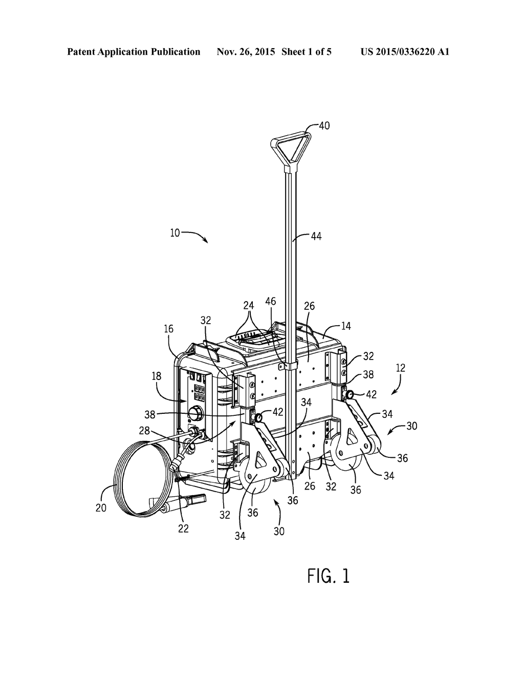 RUNNING GEAR SYSTEM FOR PORTABLE WIRE FEEDER - diagram, schematic, and image 02