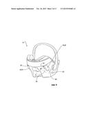 Child Safety Seat or Baby Carrier for Mounting on a Motor Vehicle Seat and     Side Impact Bar for Such a Seat diagram and image