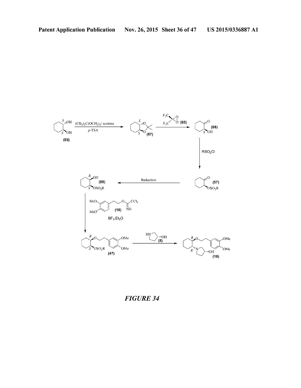 SYNTHETIC PROCESS FOR AMINOCYCLOHEXYL ETHER COMPOUNDS - diagram, schematic, and image 37