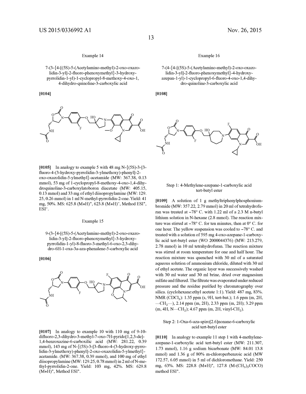 OXAZOLIDINONE-QUINOLONE HYBRID ANTIBIOTICS - diagram, schematic, and image 14
