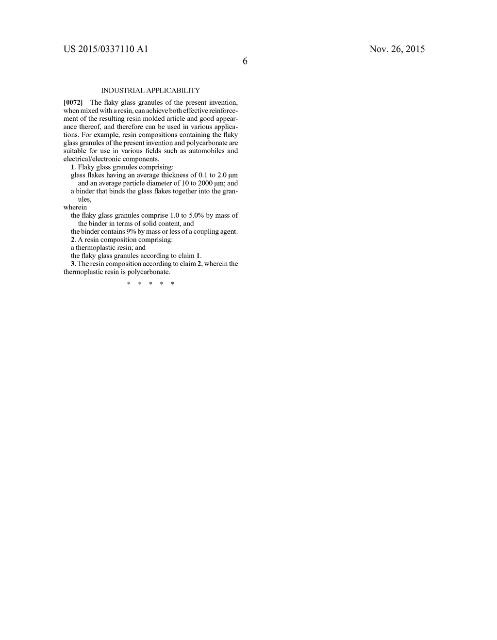 FLAKY GLASS GRANULES AND RESIN COMPOSITION USING THE SAME - diagram, schematic, and image 07