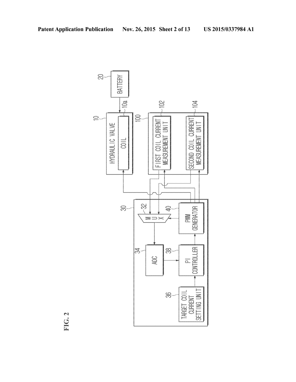 APPARATUS AND METHOD OF MEASURING COIL CURRENT OF HYDRAULIC VALVE - diagram, schematic, and image 03