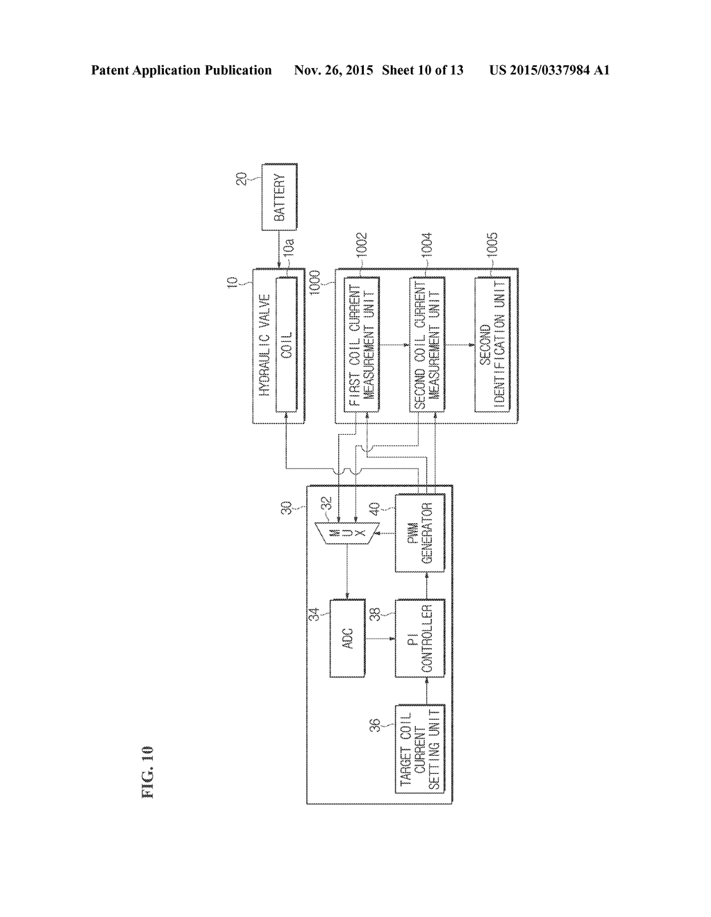 APPARATUS AND METHOD OF MEASURING COIL CURRENT OF HYDRAULIC VALVE - diagram, schematic, and image 11