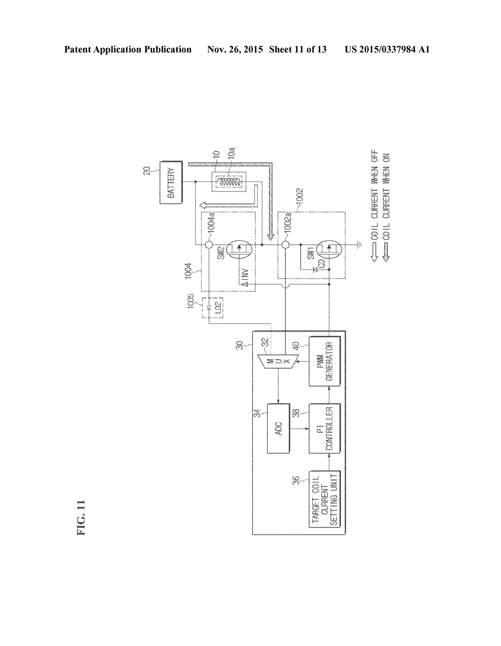 APPARATUS AND METHOD OF MEASURING COIL CURRENT OF HYDRAULIC VALVE - diagram, schematic, and image 12